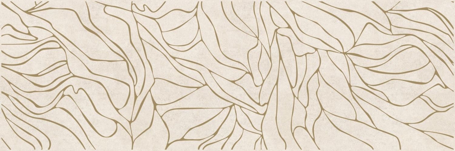 Настенная вставка Meissen Keramik Organic нити бежевый 25x75 OR2U012