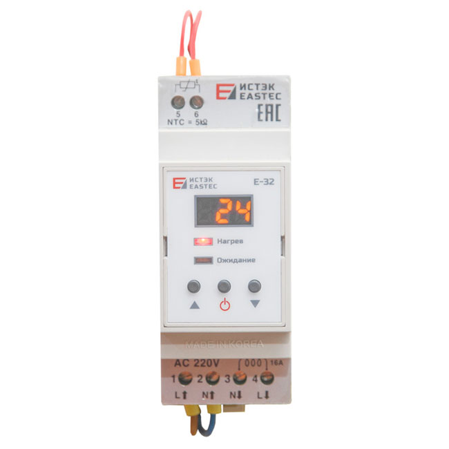 Терморегулятор Eastec E-32 3.5 кВт на DIN рейку