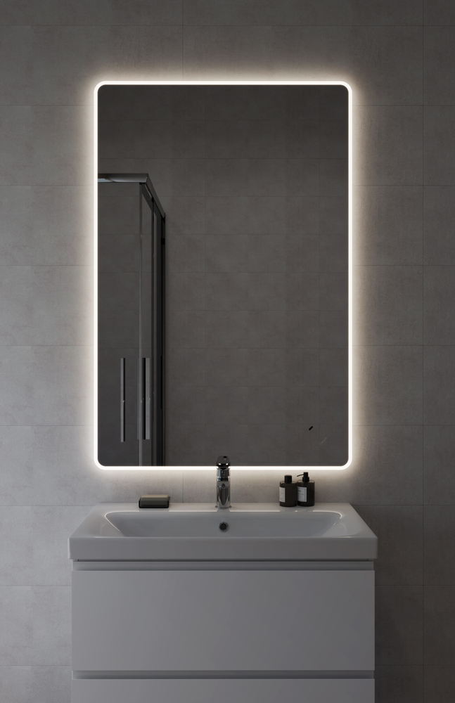 Зеркало ECLIPSE Fusion 80x120 с подсветкой прямоугольное
