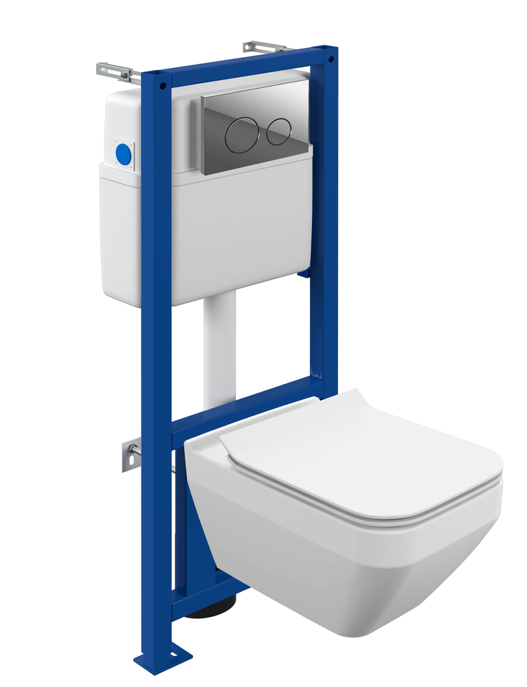 Комплект CREA SQUARE CO DPL EO slim + LINK PRO + TWINS хром глянцевый