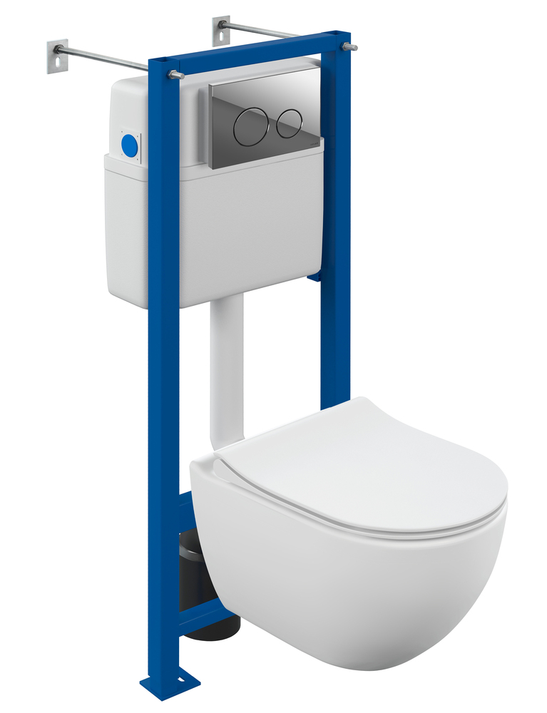 Комплект BRASKO SMART CO DPL EO slim + VECTOR + TWINS пластик хром глянцевый