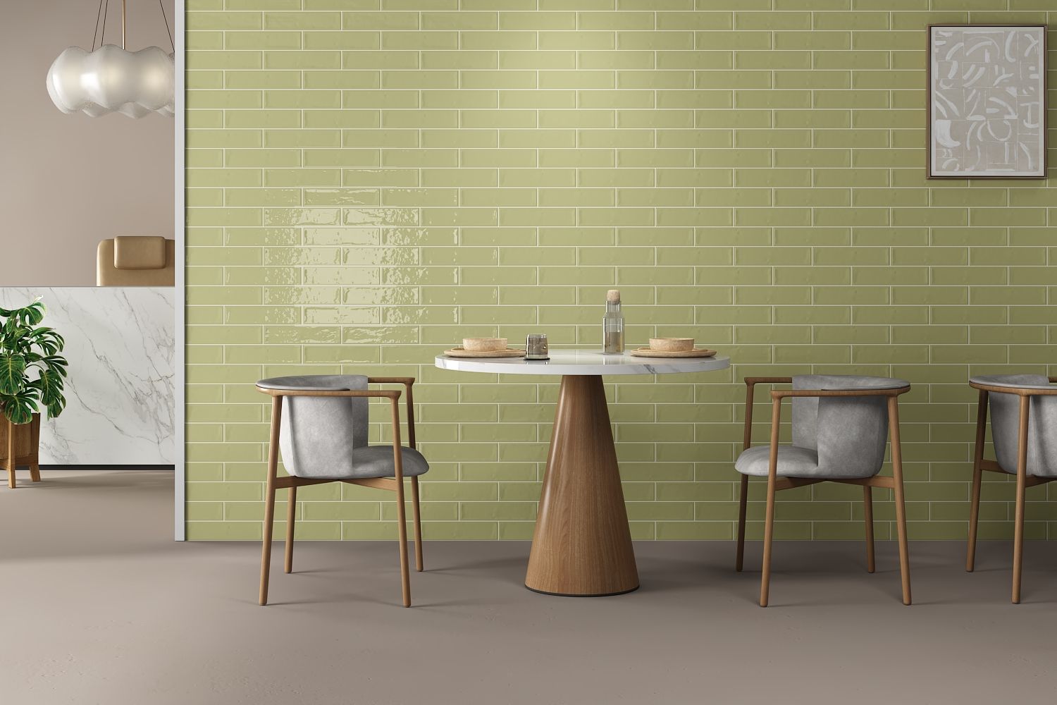 Керамическая плитка, LIME 7.5x30, Liguria (Smile Tile), глянцевая испанская плитка метро кабанчик