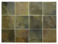 Плитка керамическая настенная 30014 HANOI Wild Olive 10x10 см (98 кор./палл.) (Equipe) - настенная глянцевая керамическая плитка 10х10 см