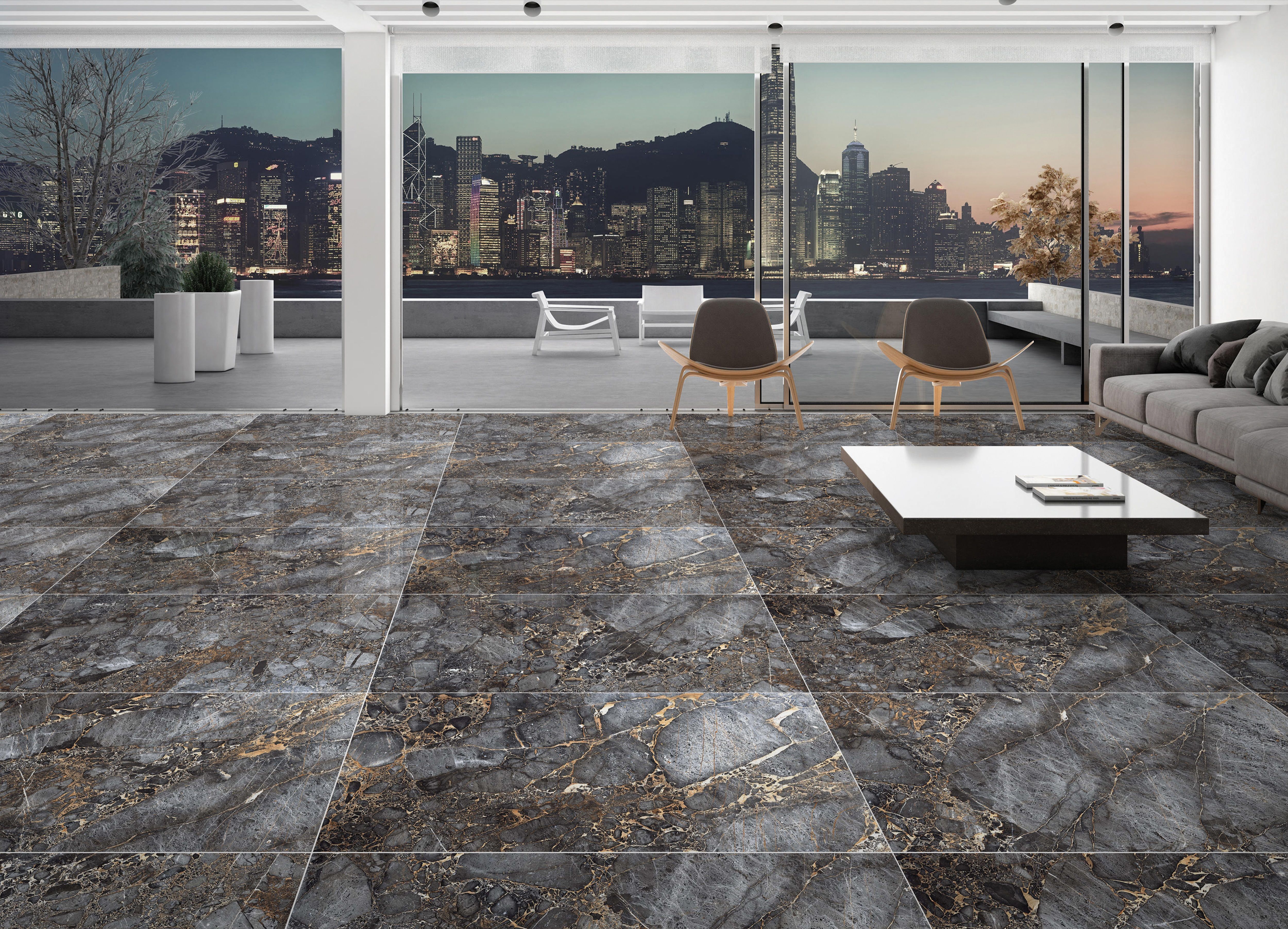 CR211 Керамогранит Canyon Grey 60*120см carving 1,44м2