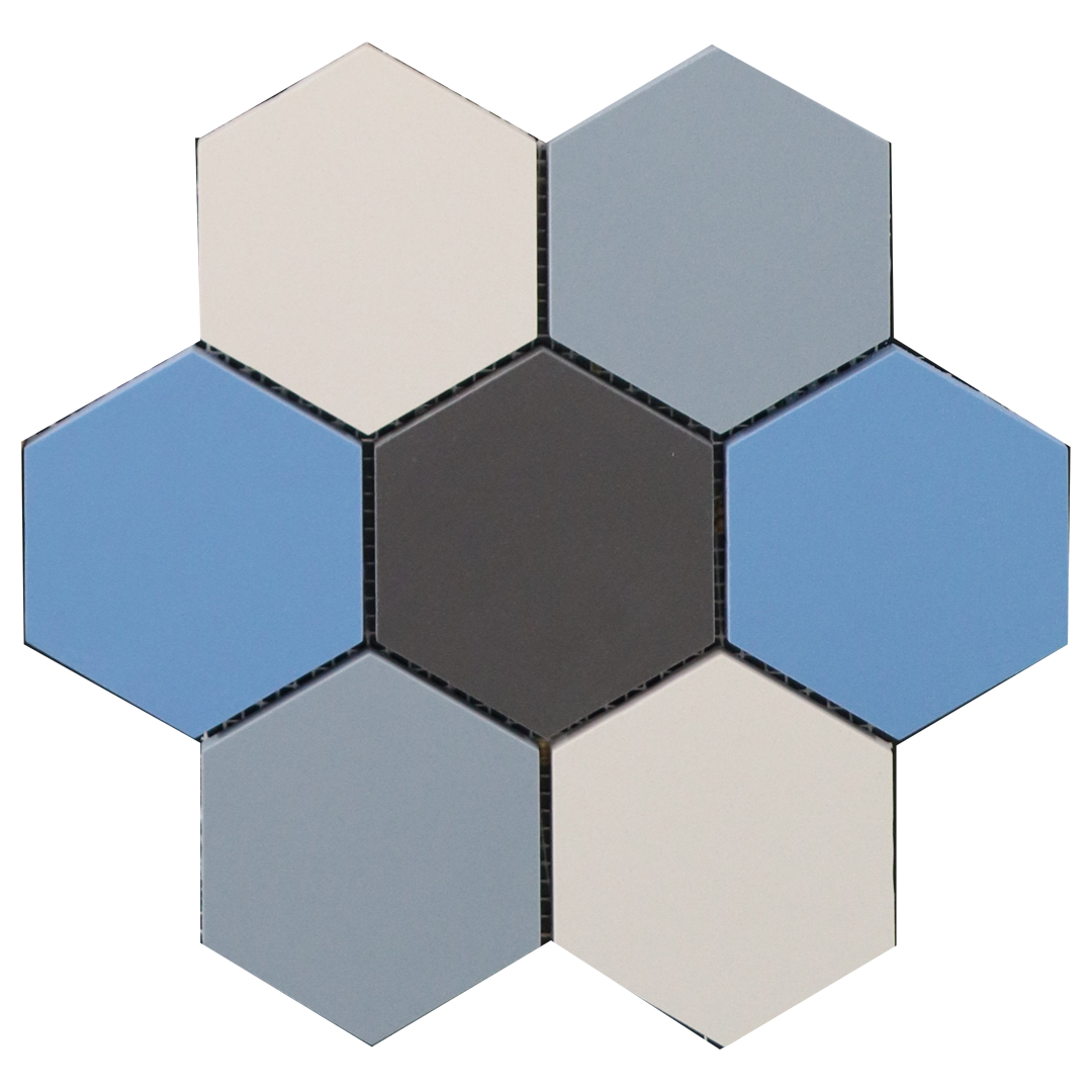 Выборг гексагоны голубой микс (001/008/012/013) 29.2*28.1, Keramark