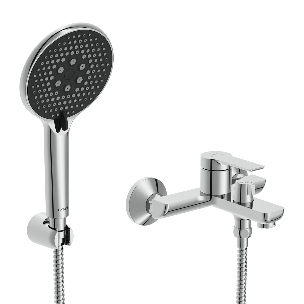 Смеситель для ванны VIBE с лейкой хром