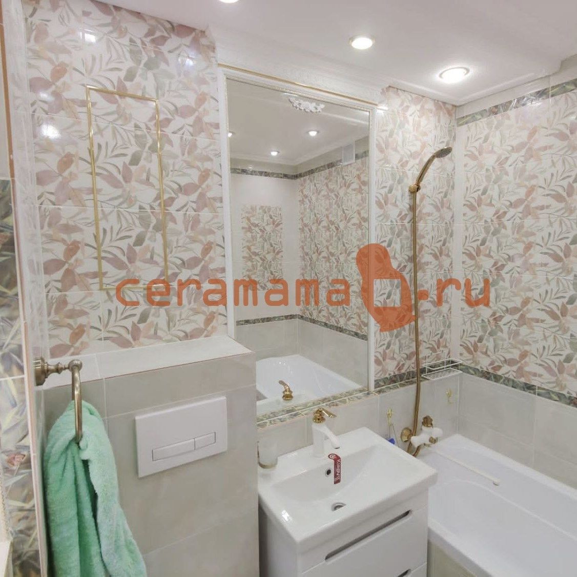 Ванная комната с плиткой Treviso InterCerama Ванная комната с плиткой Treviso InterCerama