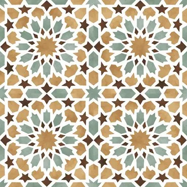 Керамогранит Nice Ker 7006 Tanger yellow 45.2х45.2 микс матовый с орнаментом