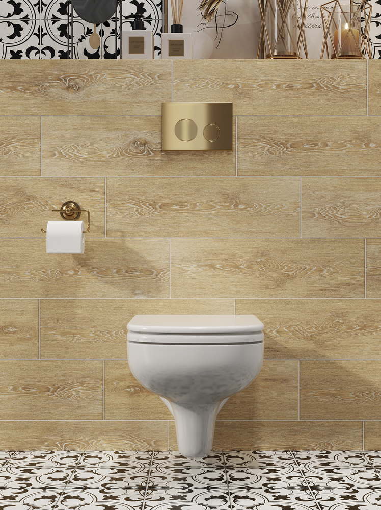 Кнопка TWINS пластик золотой матовый (Cersanit)