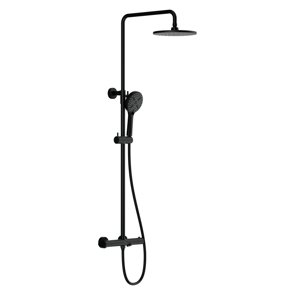 Душевая система OLIVA с термостатом черный
