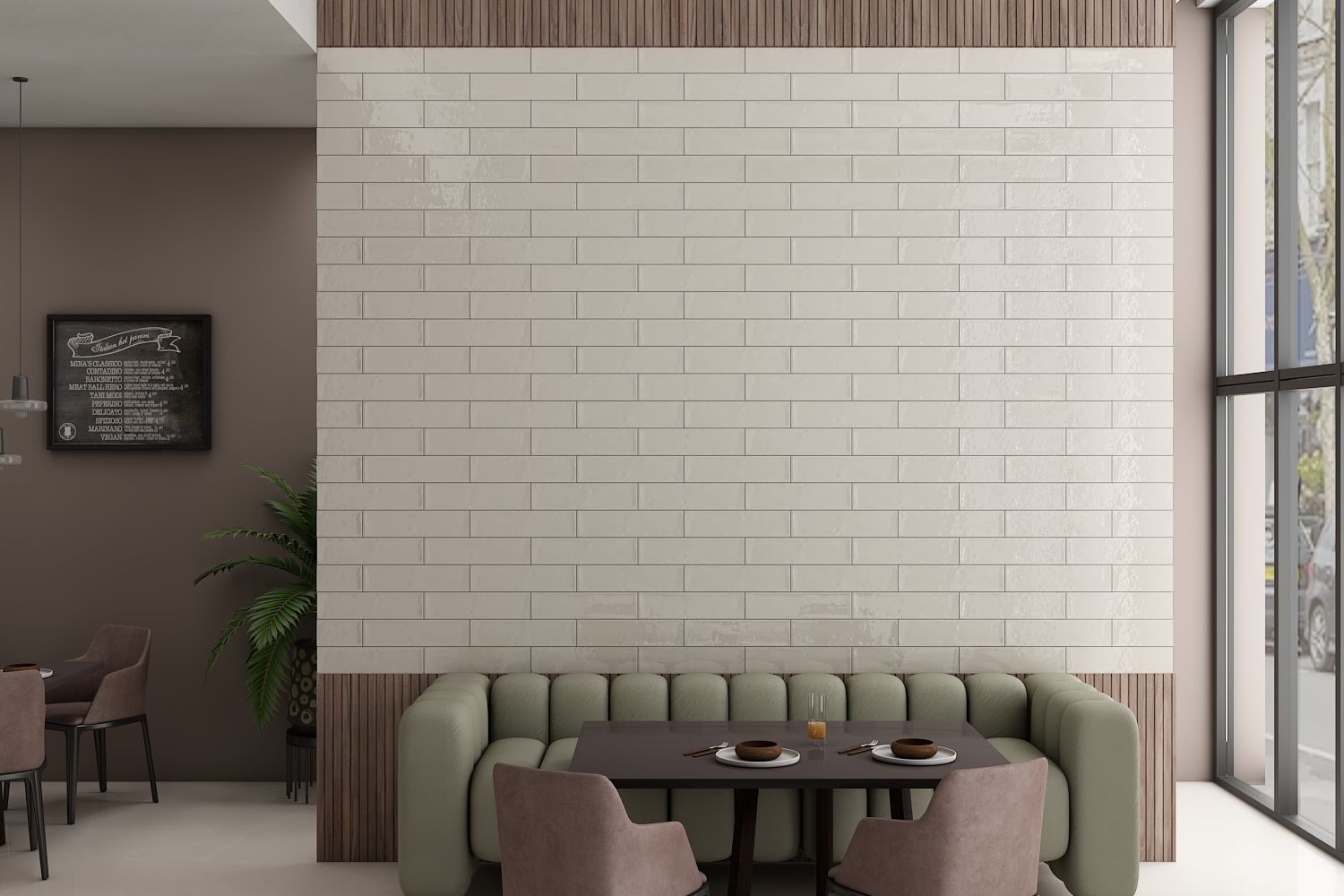 Керамическая плитка, CREAM 7.5x30, Liguria (Smile Tile), глянцевая испанская плитка метро кабанчик