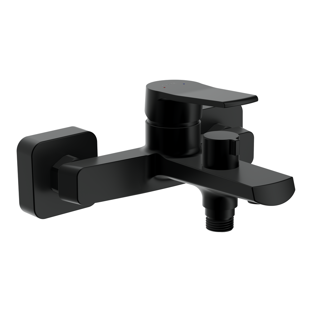 Смеситель для ванны CITY с лейкой черный