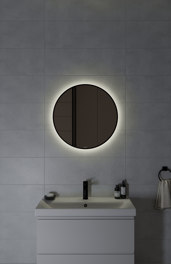 Зеркало ECLIPSE smart 60x60 в черной рамке