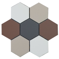 Выборг гексагоны желто-коричневый микс (001/005/006/013) 29.2*28.1, Keramark