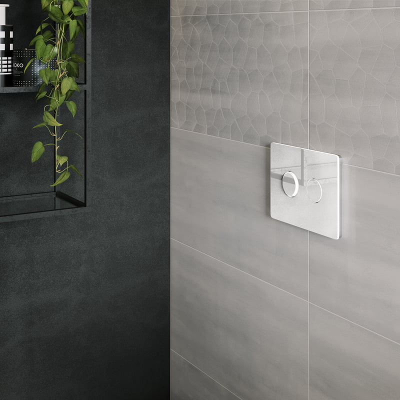 Кнопка ACCENTO SQUARE для AQUA пневматическая пластик золотой глянцевый (Cersanit)