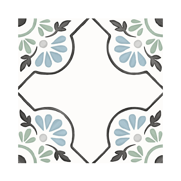 Гранит керамический 31079 TANGER Blue Petals 12,3x12,3 см