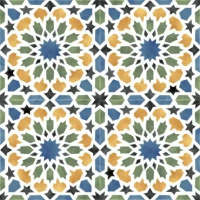 Керамогранит Nice Ker 7005 Tanger blue 45.2х45.2 микс матовый с орнаментом