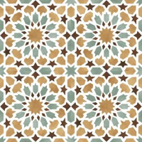 Керамогранит Nice Ker 7006 Tanger yellow 45.2х45.2 микс матовый с орнаментом