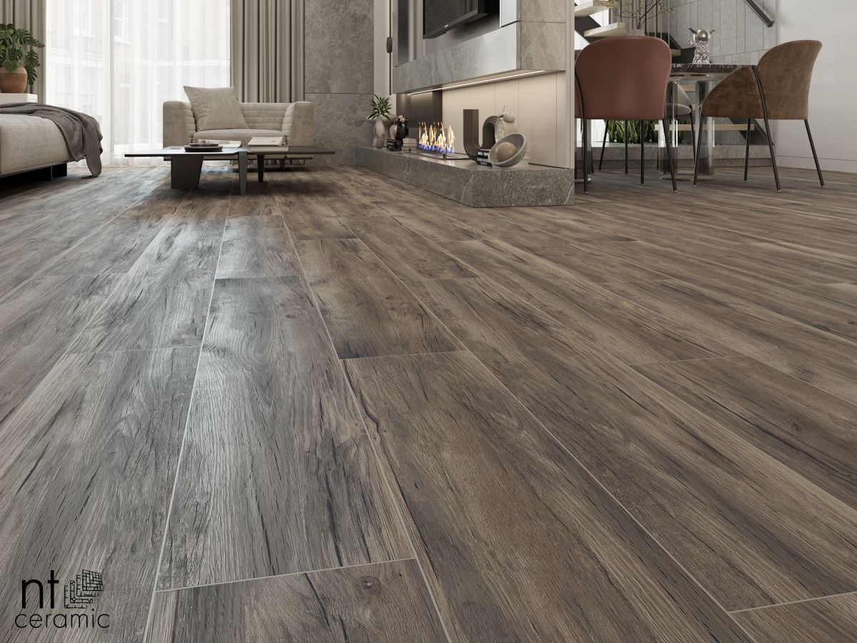 Керамогранит NTT93102M Wood Soho Brown 20x120