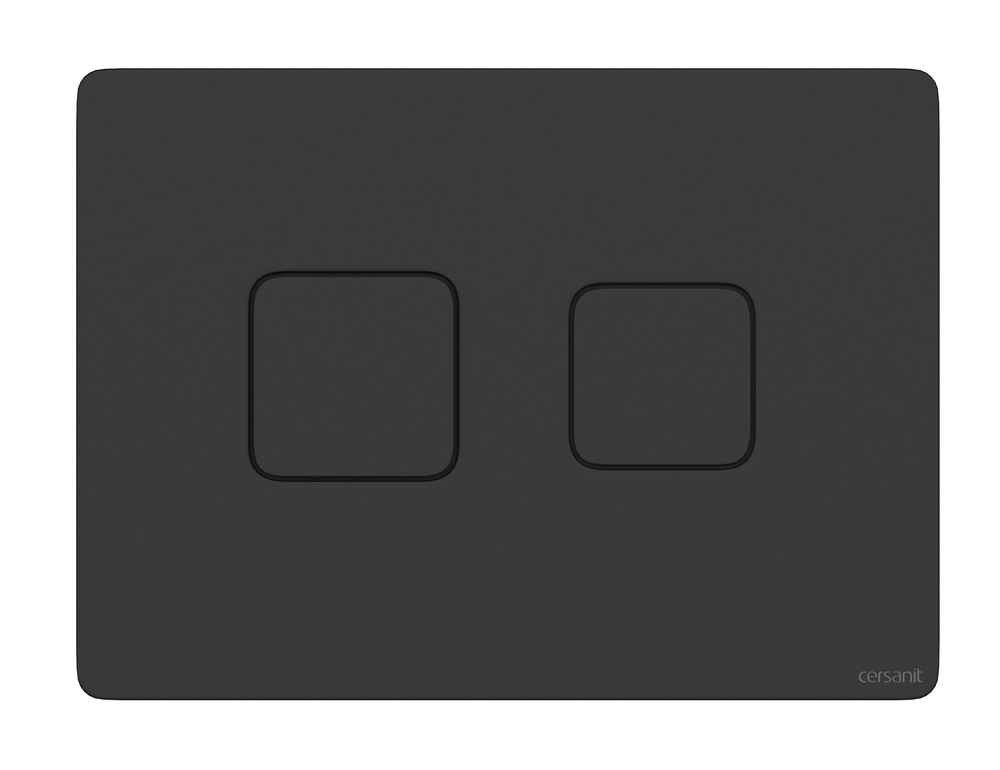Кнопка ACCENTO SQUARE для AQUA пневматическая пластик черный матовый (Cersanit)