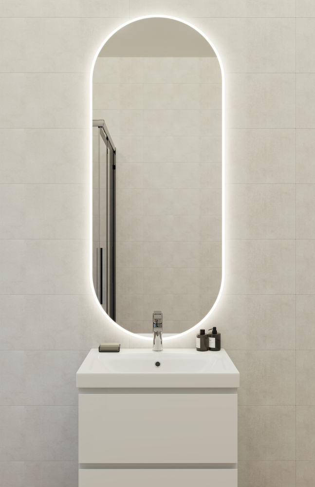 Зеркало ECLIPSE Fusion 60x145 с подсветкой овальное