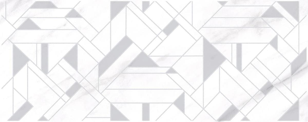 Декоративная плитка Azori 588802001 Alpi Carpet 50.5x20.1 белая глянцевая геометрия