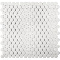 Противоскользящая мозаика Penny Round White Antislip (Starmosaic)