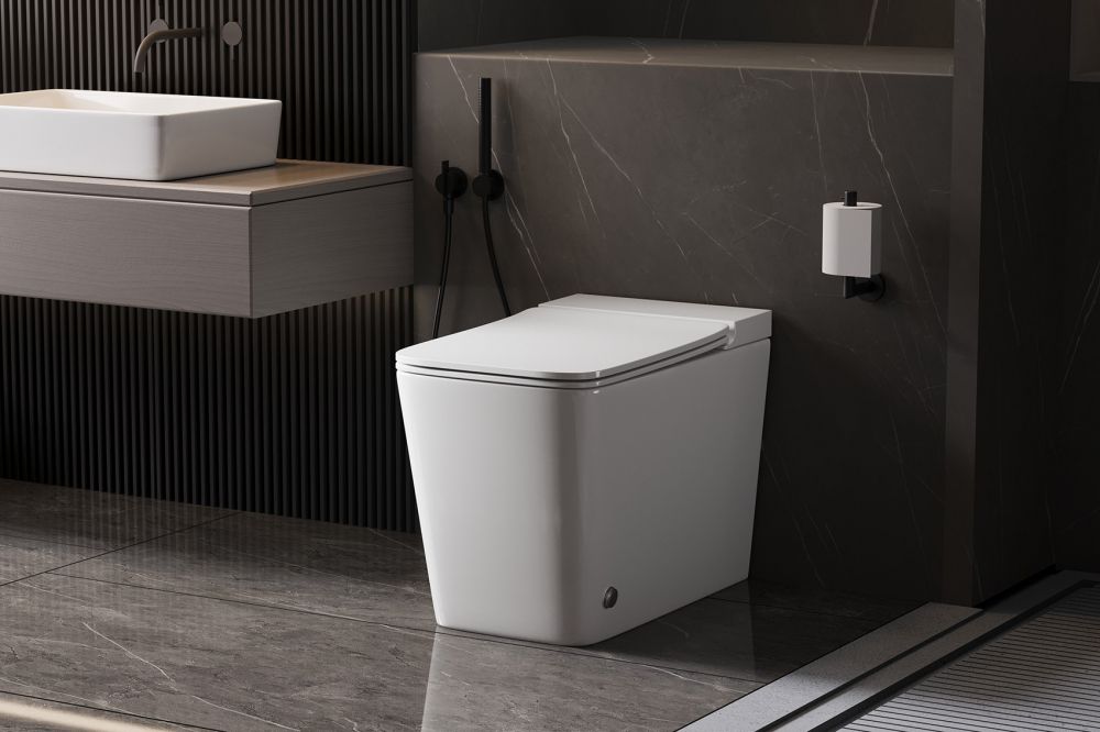 Унитаз ABBER Rechteck AC1213P приставной белый с импульсным смывом