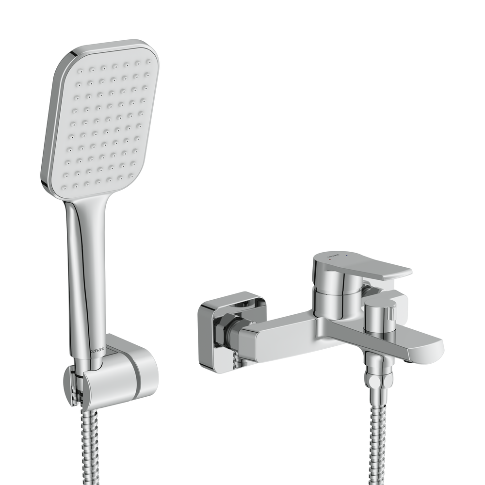 Смеситель для ванны CITY с лейкой хром