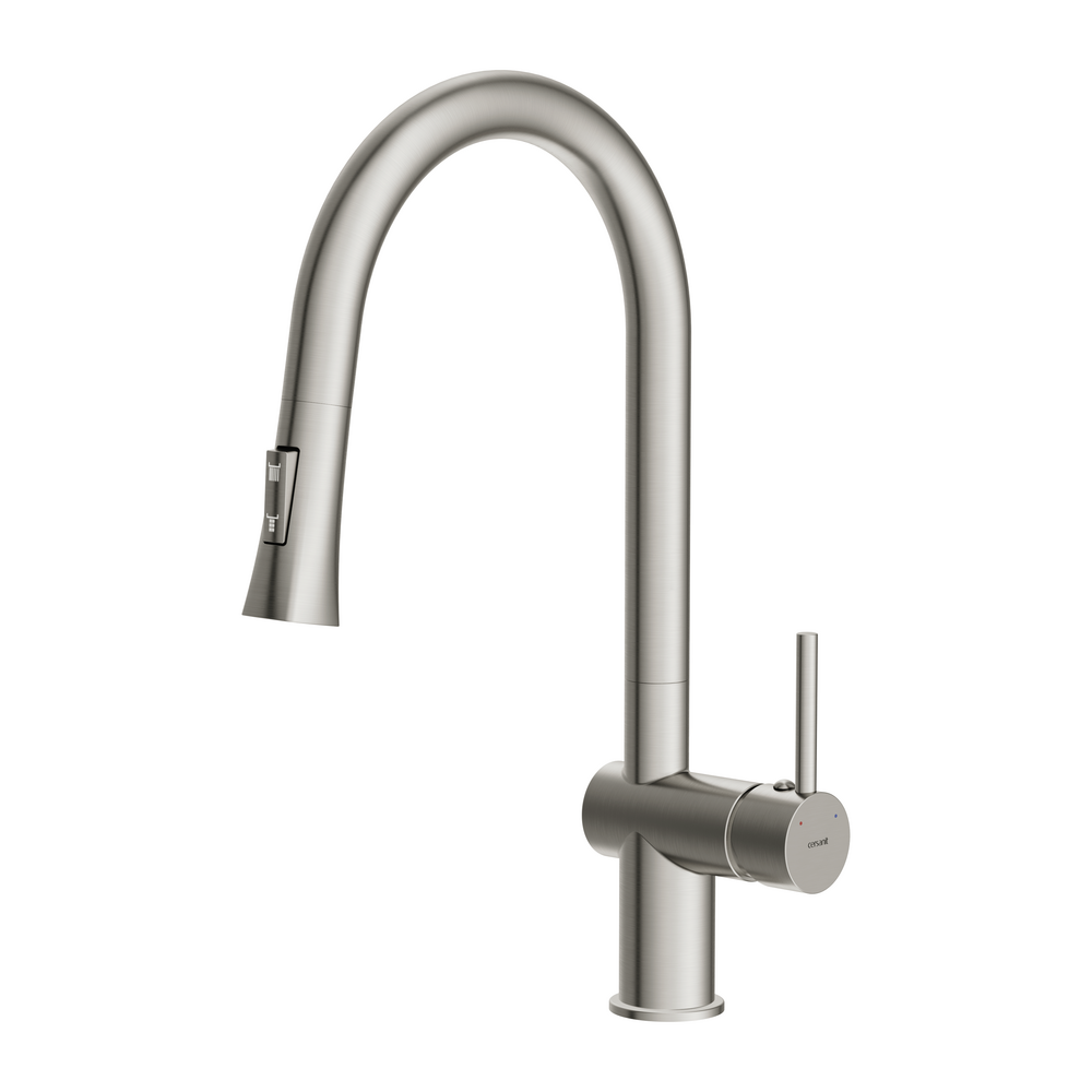 Смеситель для кухни MELAR с выдвижным изливом сатин