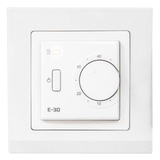 Терморегулятор Eastec E-30 3.5 кВт белый механический встраиваемый