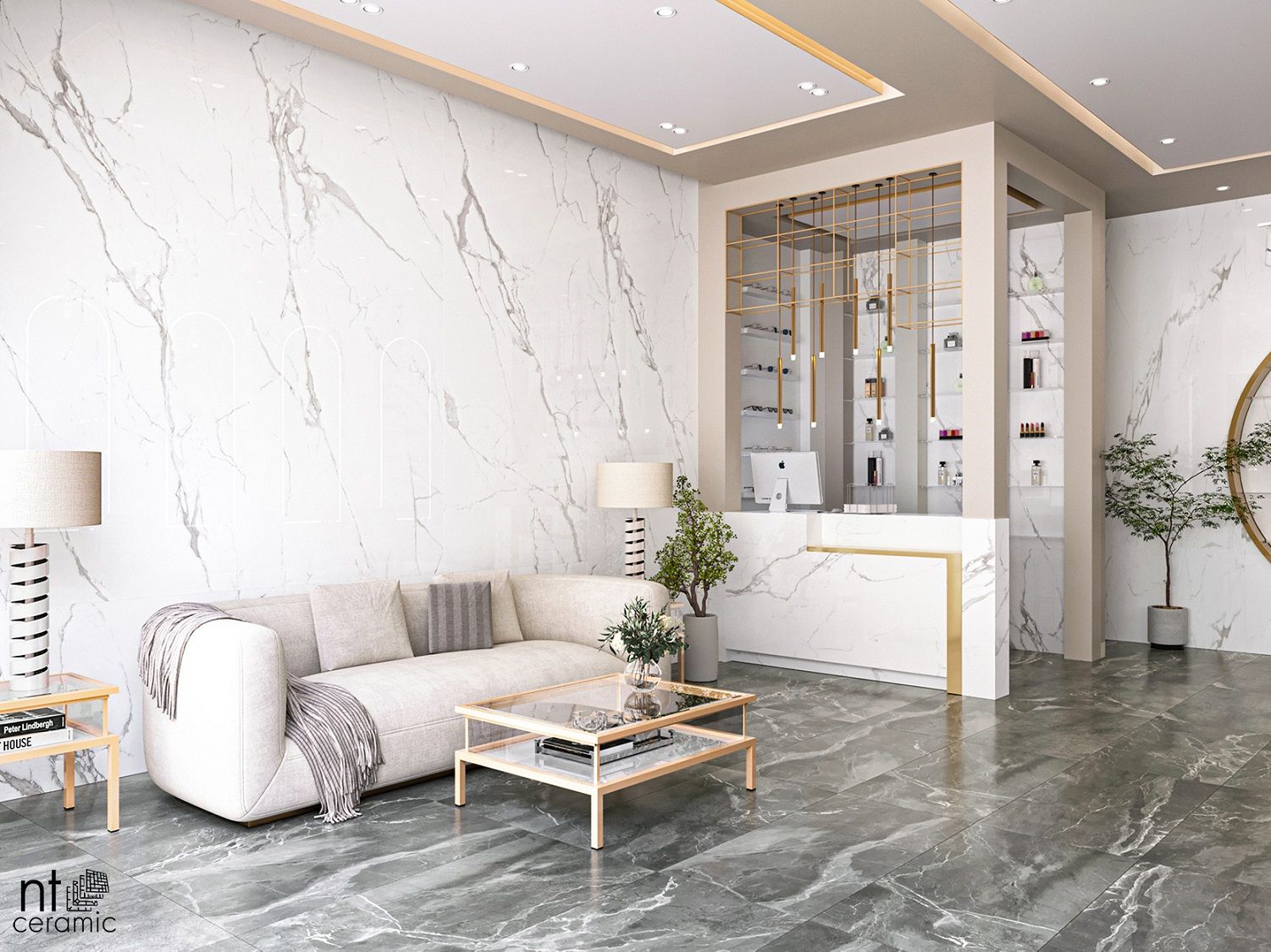 Керамогранит NTT3605P Marble White 120x280