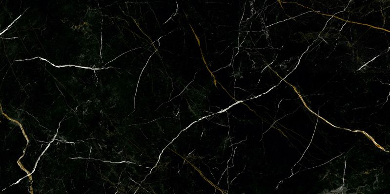 Керамогранит Meissen Keramik Royal Black черный полированный ректификат 59,8x119,8 RBL-GGP234