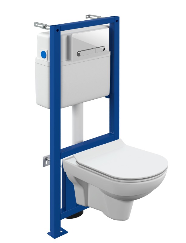 Комплект CITY CO DPL EO slim + LINK PRO + ESTETICA белый с рамкой хром