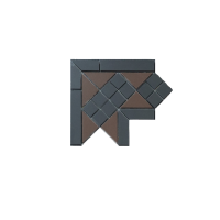 Петергоф угловой элемент коричневый с черными вставками (006/013) 23.4*23.4*15.8, Keramark