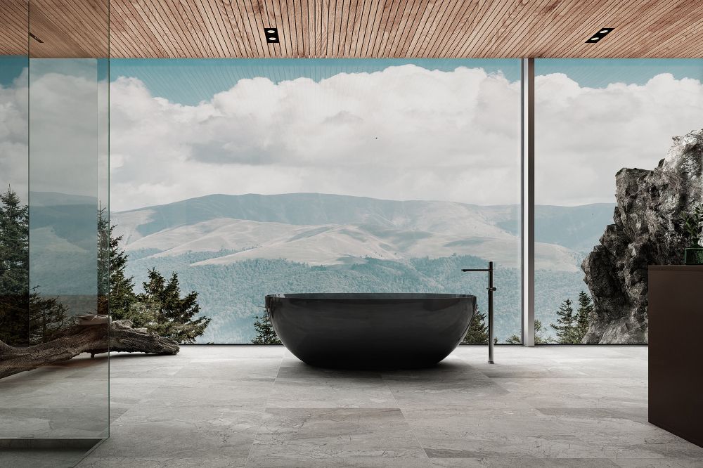 Прозрачная ванна ABBER Kristall AT9701Onyx