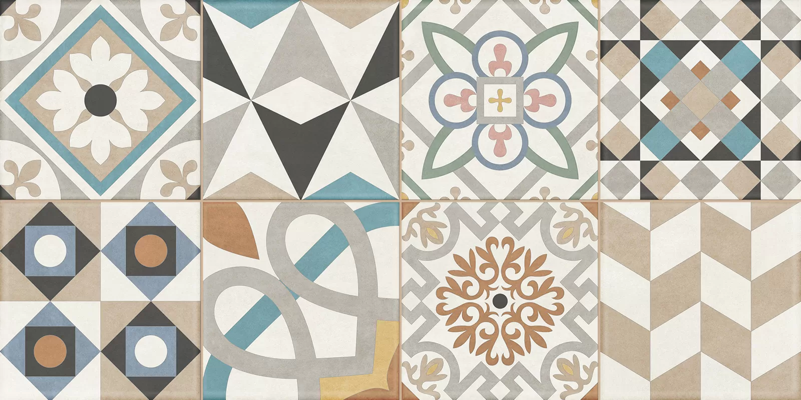 Плитка настенная Design Art Mix 2 WT36DST18 New Trend 20х20 пэчворк