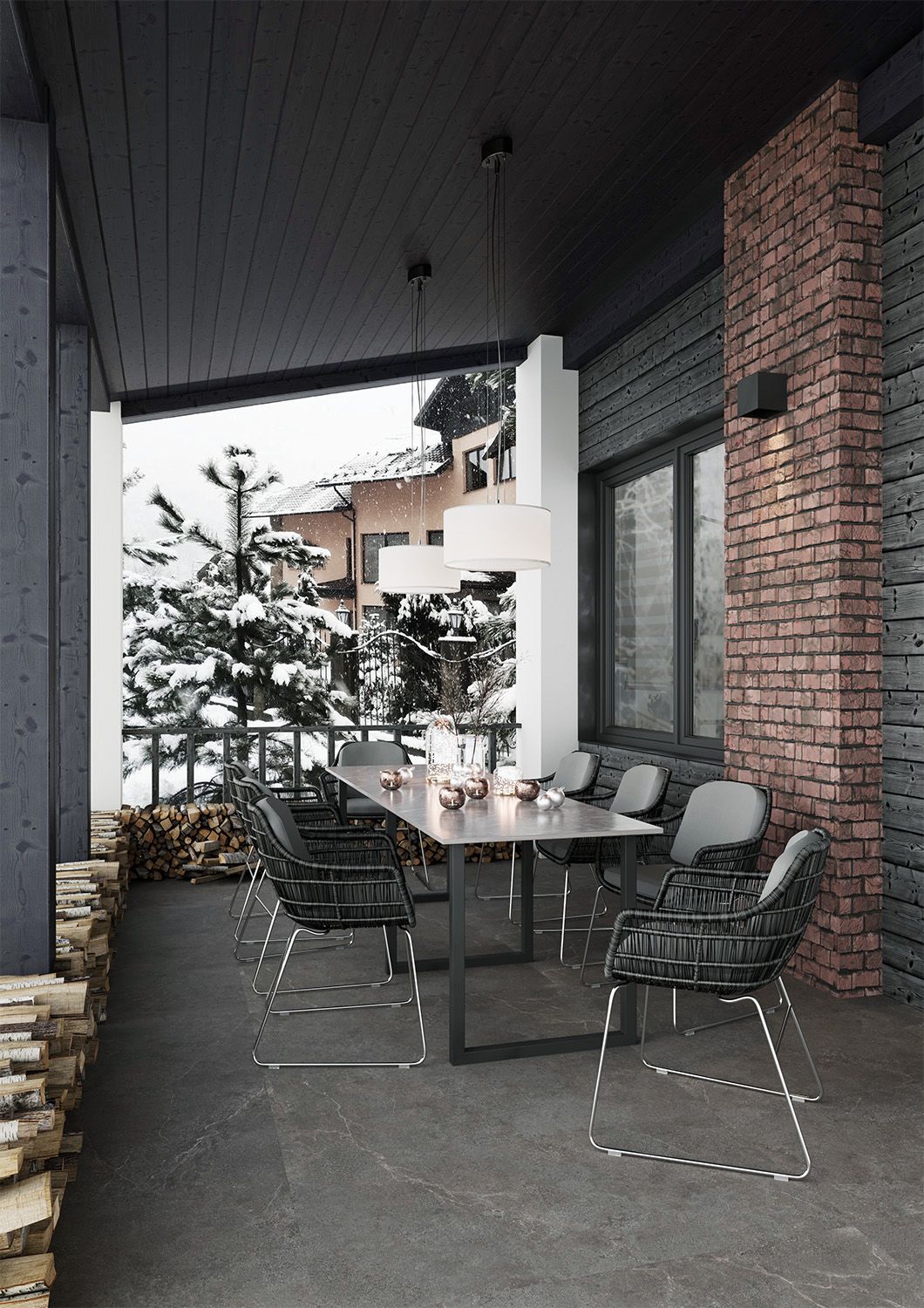 Керамогранит Staro Limestone Nero 60x120 Antislip