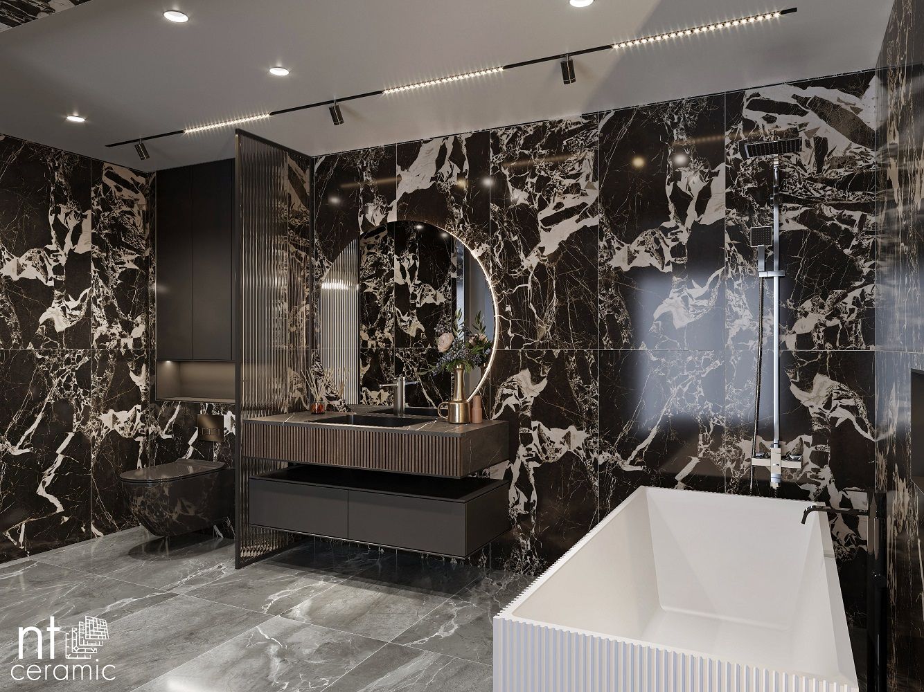 Керамогранит NS612NTT9028L Portoro Black 60x120