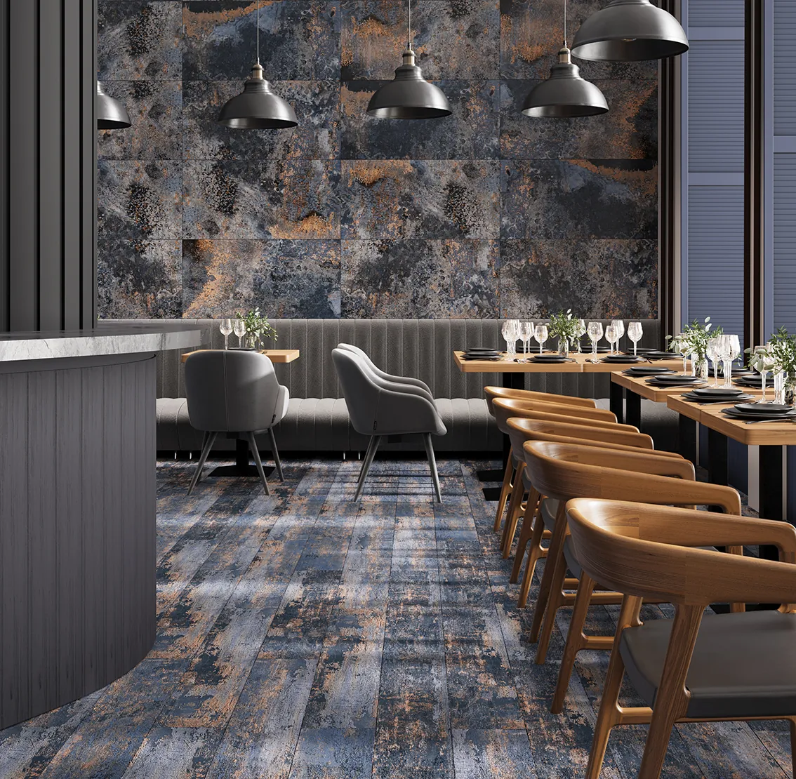 Керамогранит Savoy Silver White Carving 20x120 (StaroWood) - керамогранит под дерево