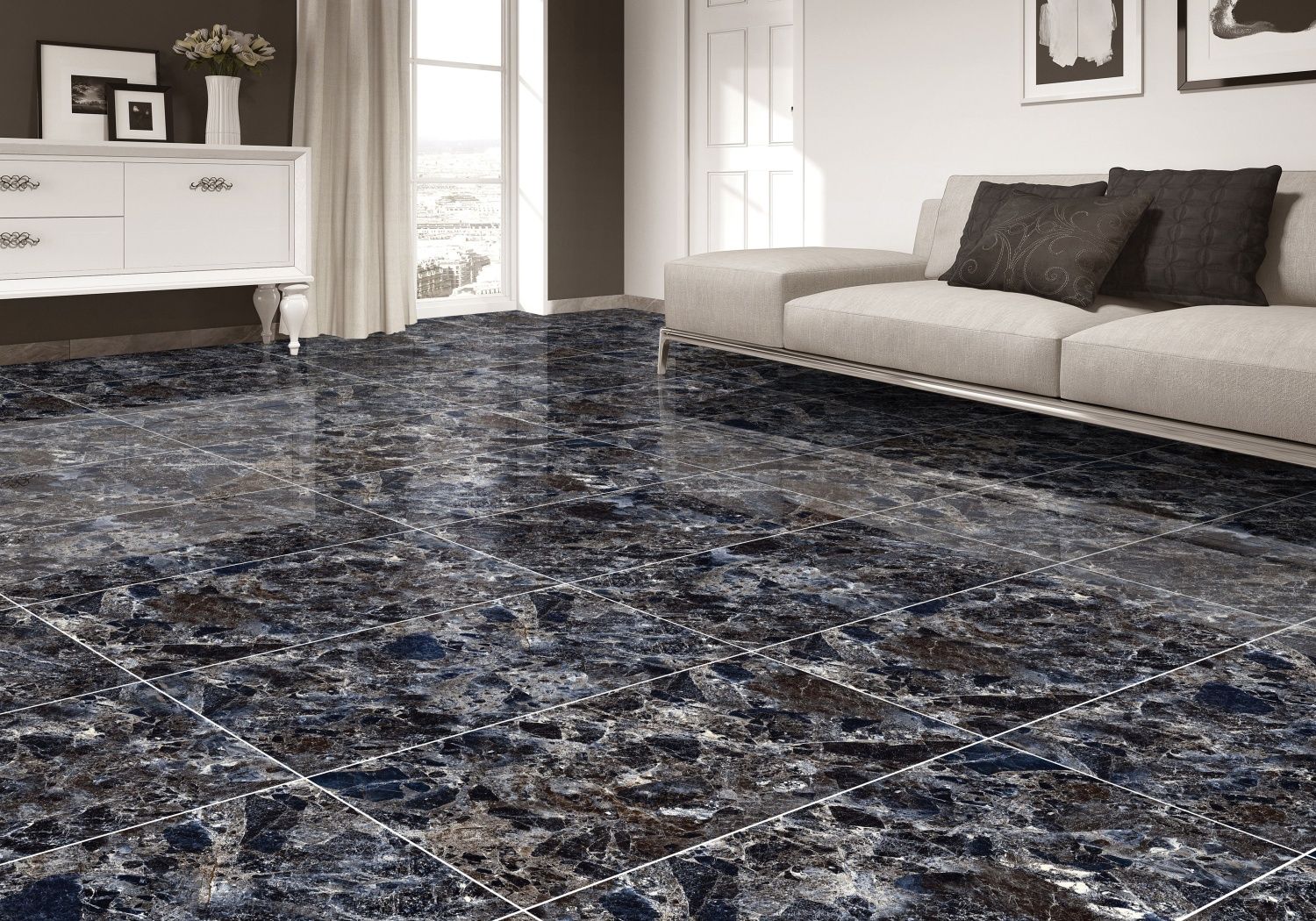 GR208 Керамогранит Roman Empro Brown 60*120см high glossy 1,44м2