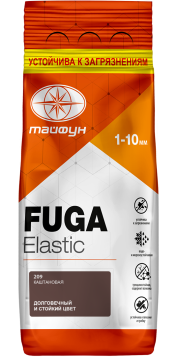 Фуга "Тайфун Elastic" каштановая, №209 меш. 2кг