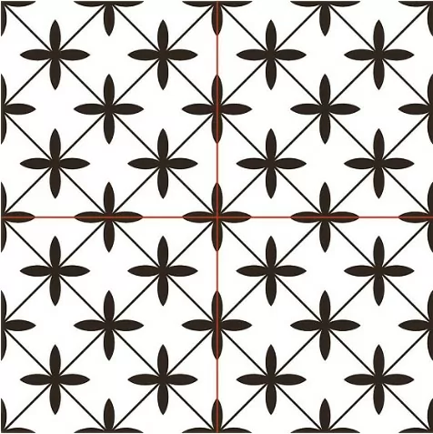 Плитка Poole White Pre-cut Satin 45х45