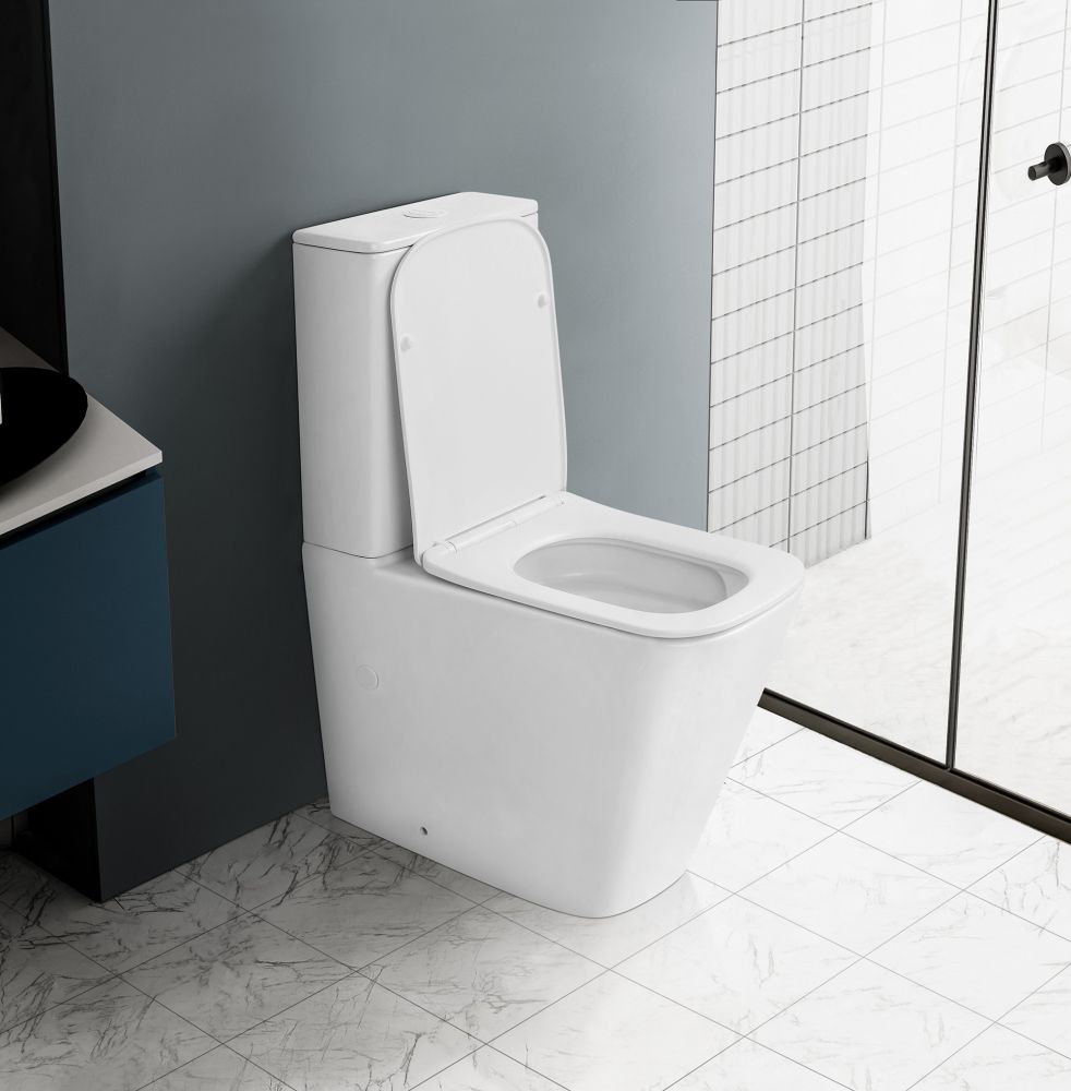 Унитаз ABBER Rechteck AC1210TMW компакт белый матовый, безободковый, смыв торнадо