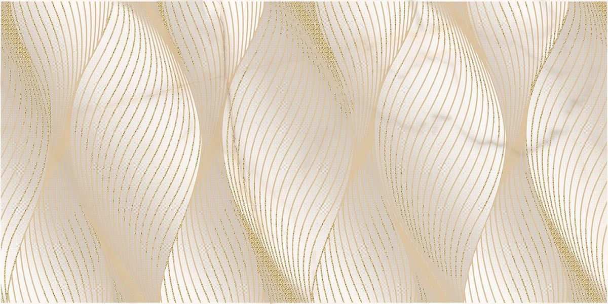 Декоративная плитка Azori 589002002 Apulia Oro Cascade 31.5x63 бежевая матовая с орнаментом