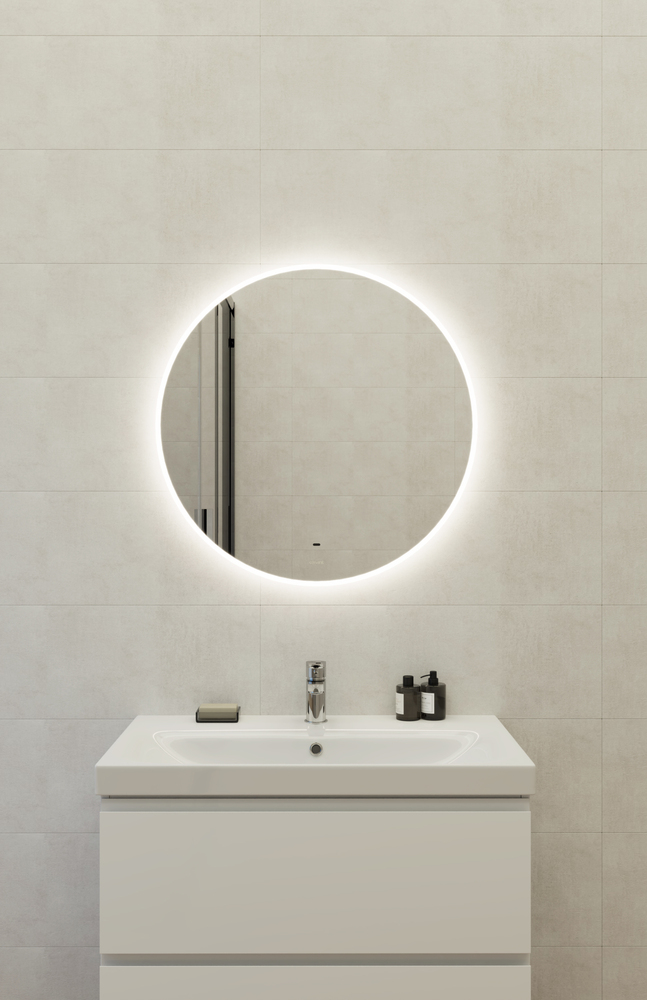 Зеркало ECLIPSE Fusion 72x72 с подсветкой круглое
