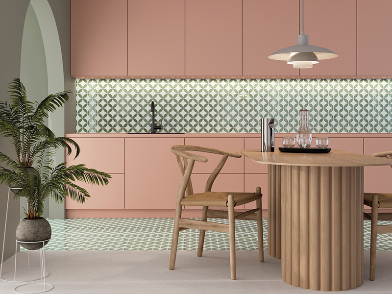 Гранит керамический 37798 MAYARI GREEN PETALS LT 22,3х22,3 см