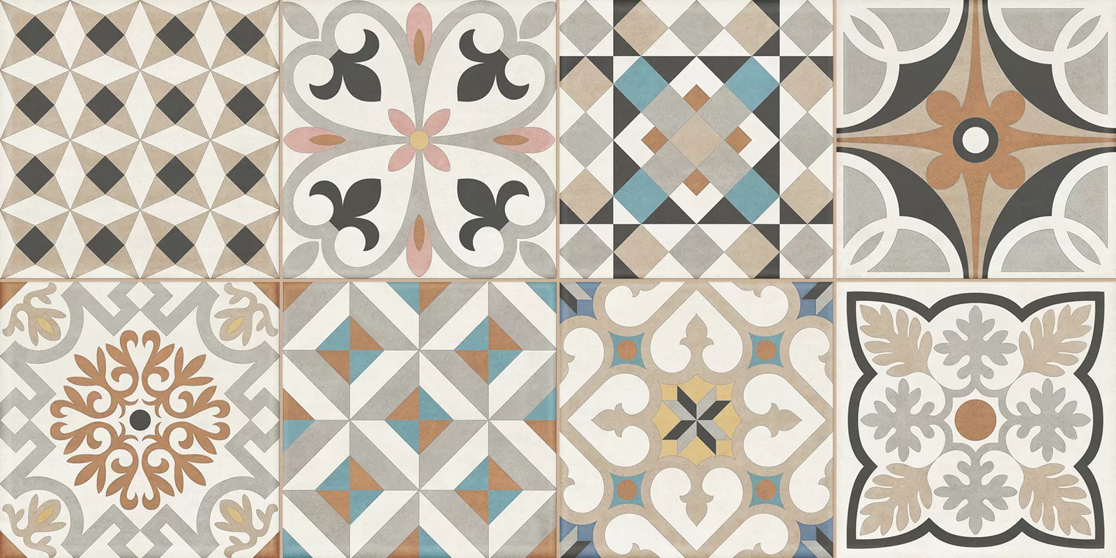 Плитка настенная Design Art Mix 2 WT36DST18 New Trend 20х20 пэчворк