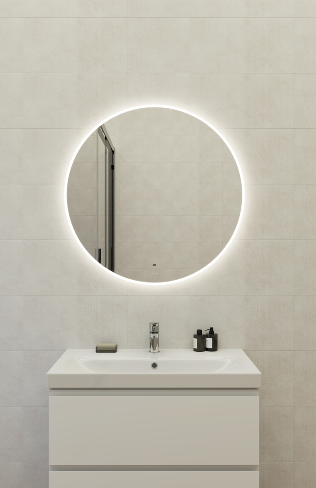 Зеркало ECLIPSE Fusion 80x80 с подсветкой круглое