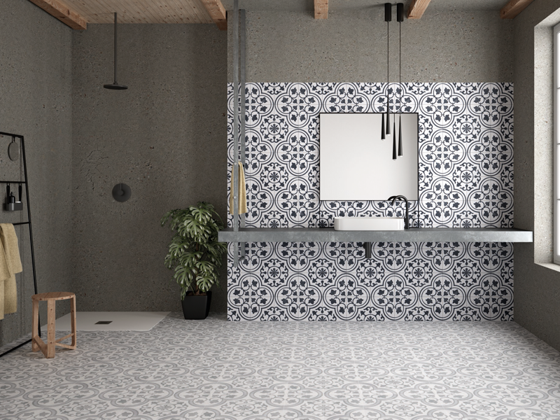 Гранит керамический CUBAN SILVER ORNATE 22,3 х22,3x0,9 см